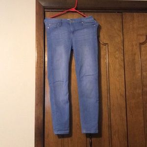 Celebrity pink light wash jeans